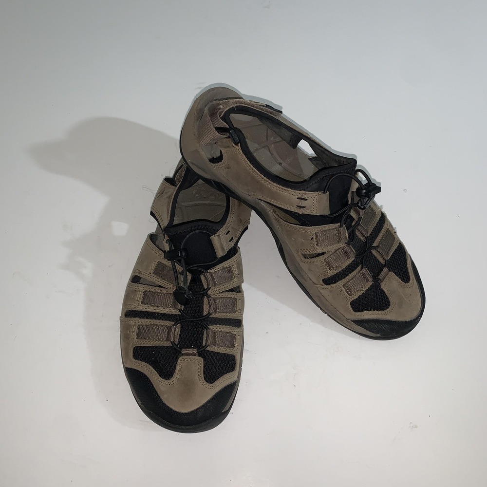 ABEO Sandals Shoes Mens 10N Brown Leather Closed Toe Comfort Walking Outdoor